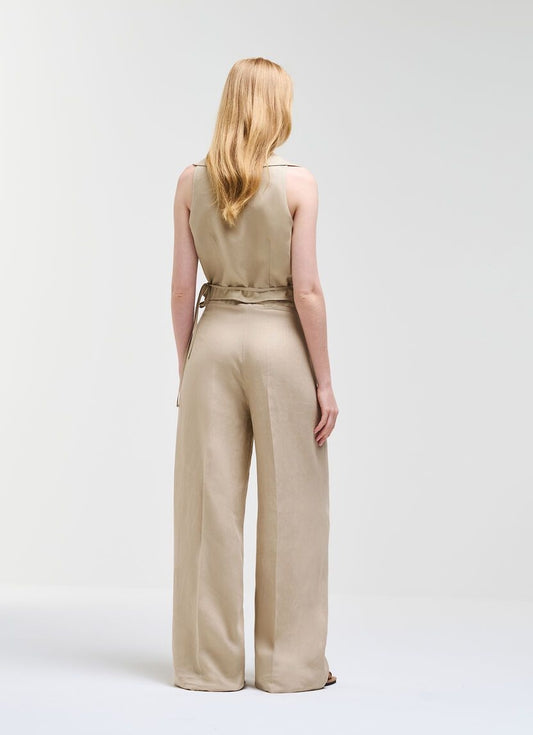 Camicia Colmar in lino con laccetti donna