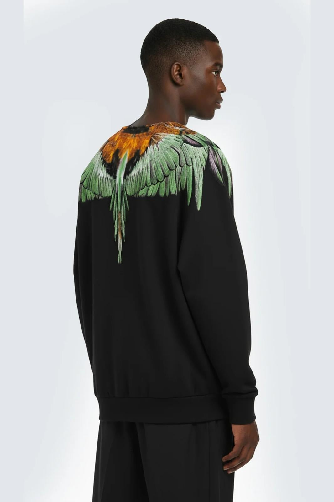 Felpa Marcelo Burlon girocollo "Black Wings" uomo