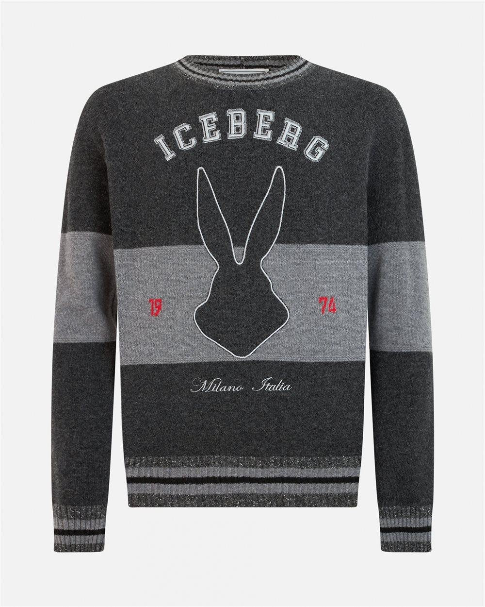 Maglia Iceberg in lana Bugs Bunny Looney Tunes con ricami