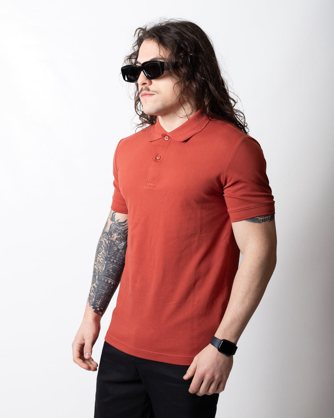 Polo Calvin Klein in misto cotone con logo inciso uomo