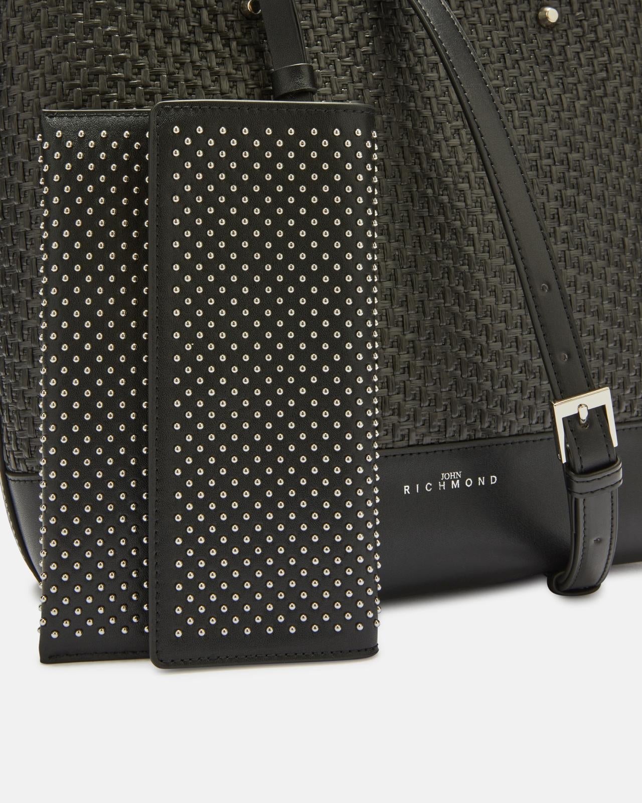 Borsa John Richmond tote effetto paglia donna