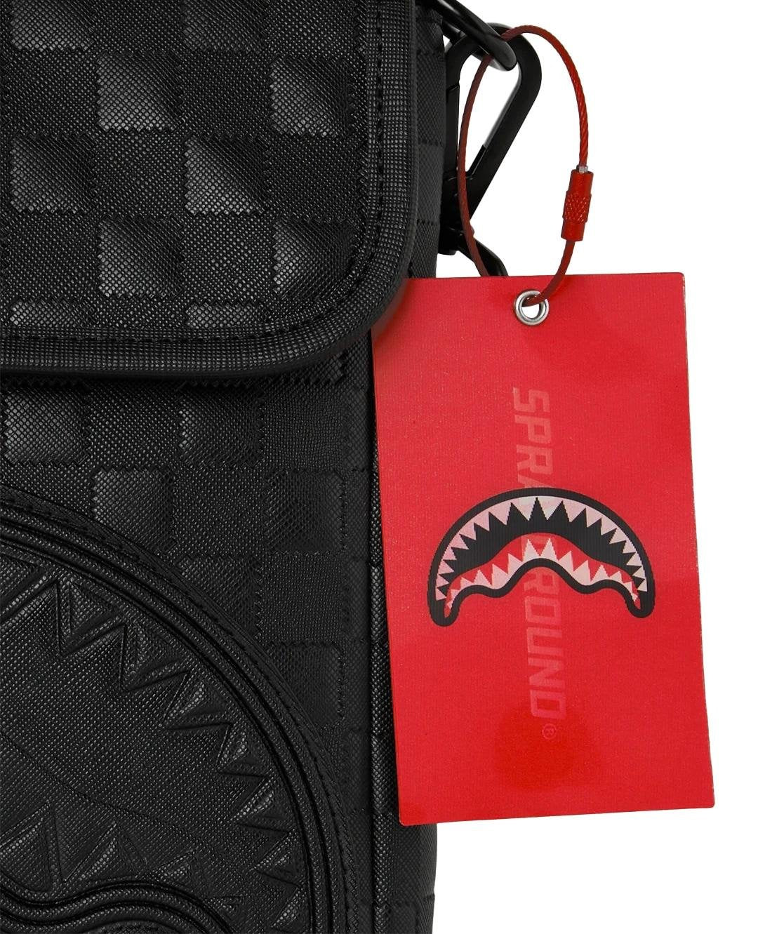Tracolla Sprayground nero RAISED CHECK MESSENGER SLING