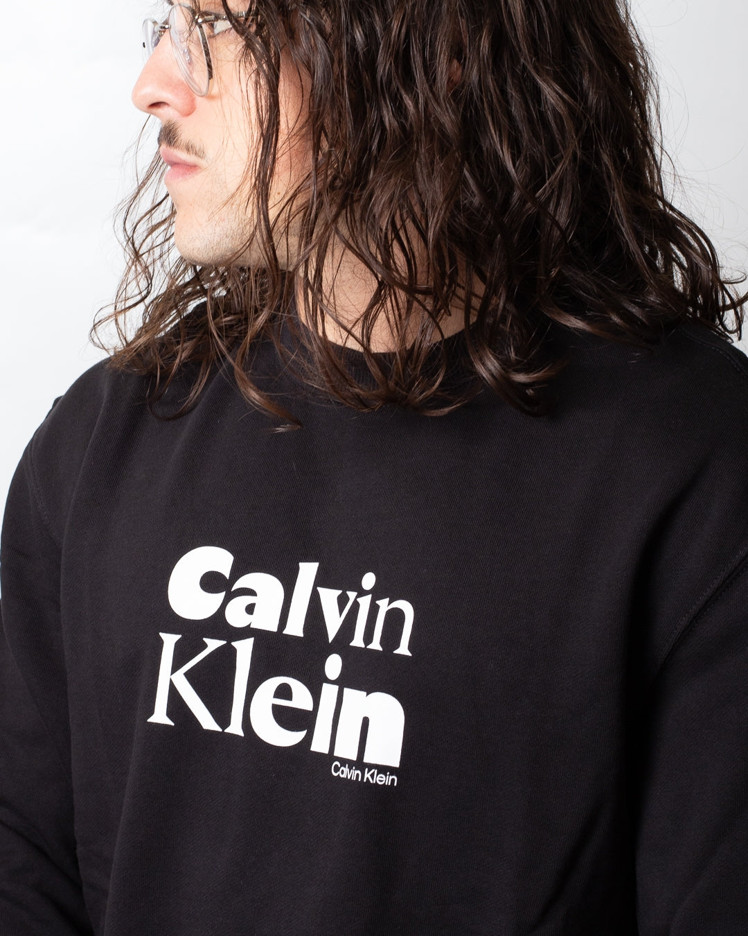 Felpa Calvin Klein girocollo "Bold Graph" uomo