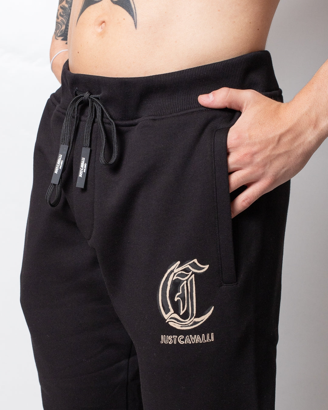 Pantalone Just Cavalli in felpa con logo stampato uomo