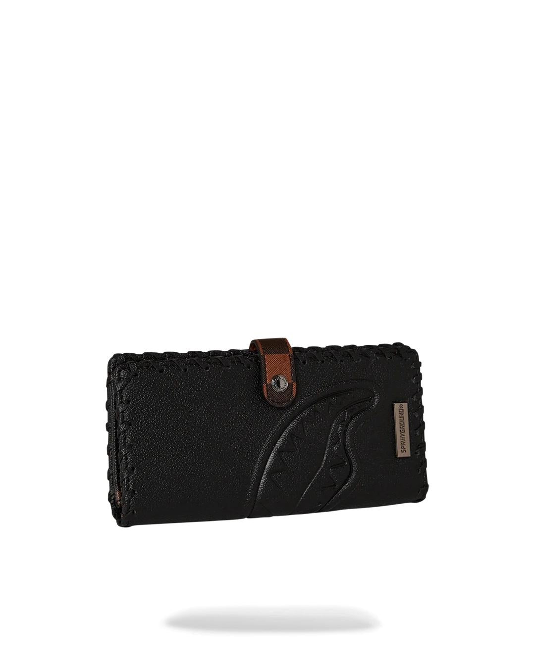 Portafoglio Sprayground nero dose of check deux single-fold wallet