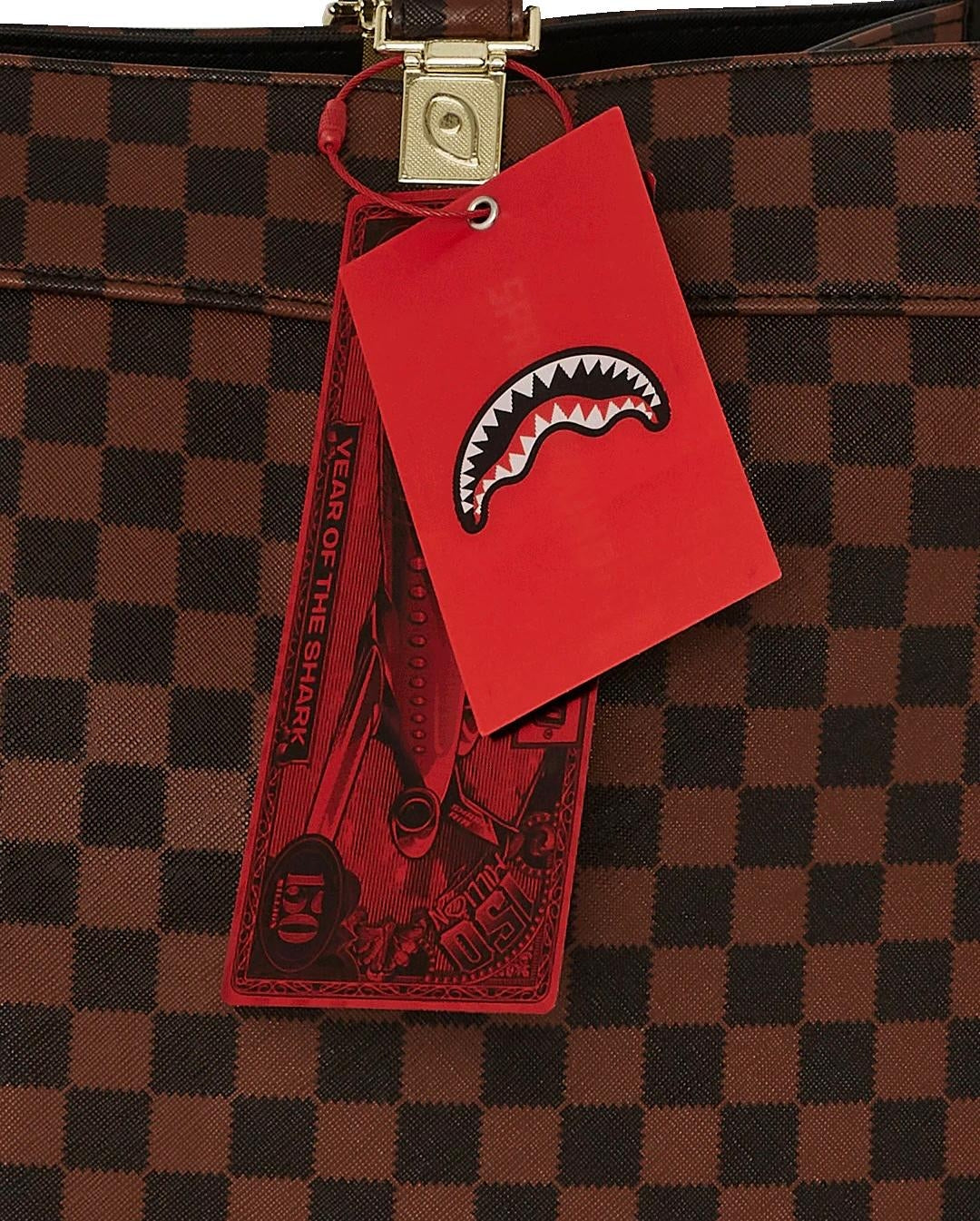 Borsa Sprayground marrone Sawtooth sharks in paris tortuga tote