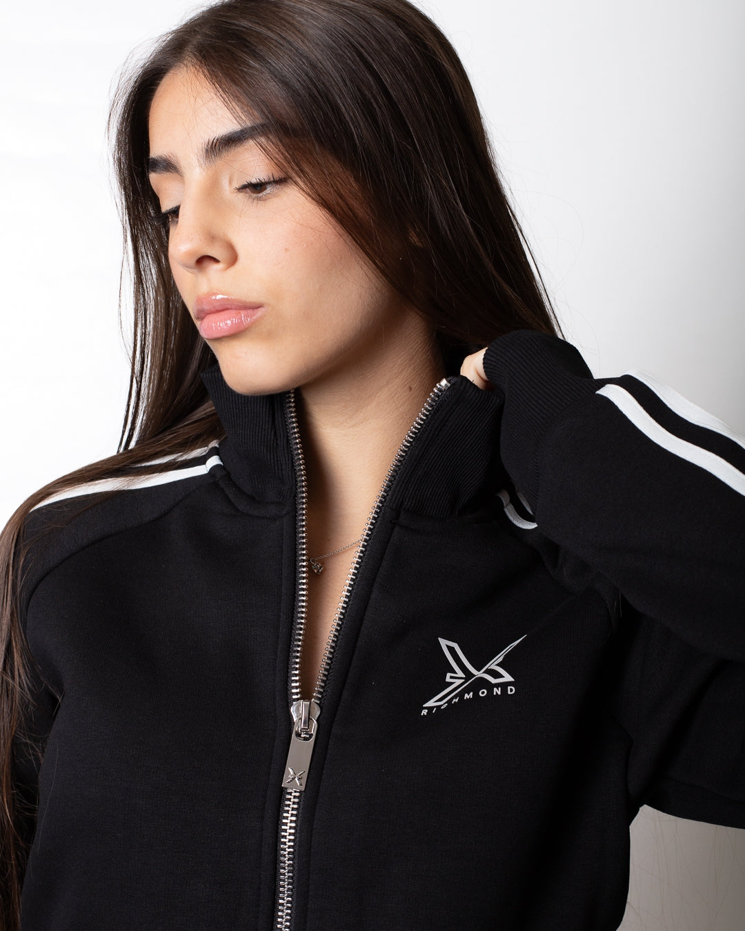 Felpa Richmond X fullzip a collo alto donna