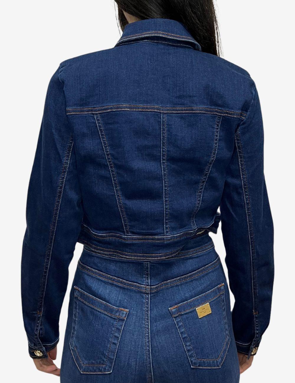Giubbotto Nenette in denim scuro donna