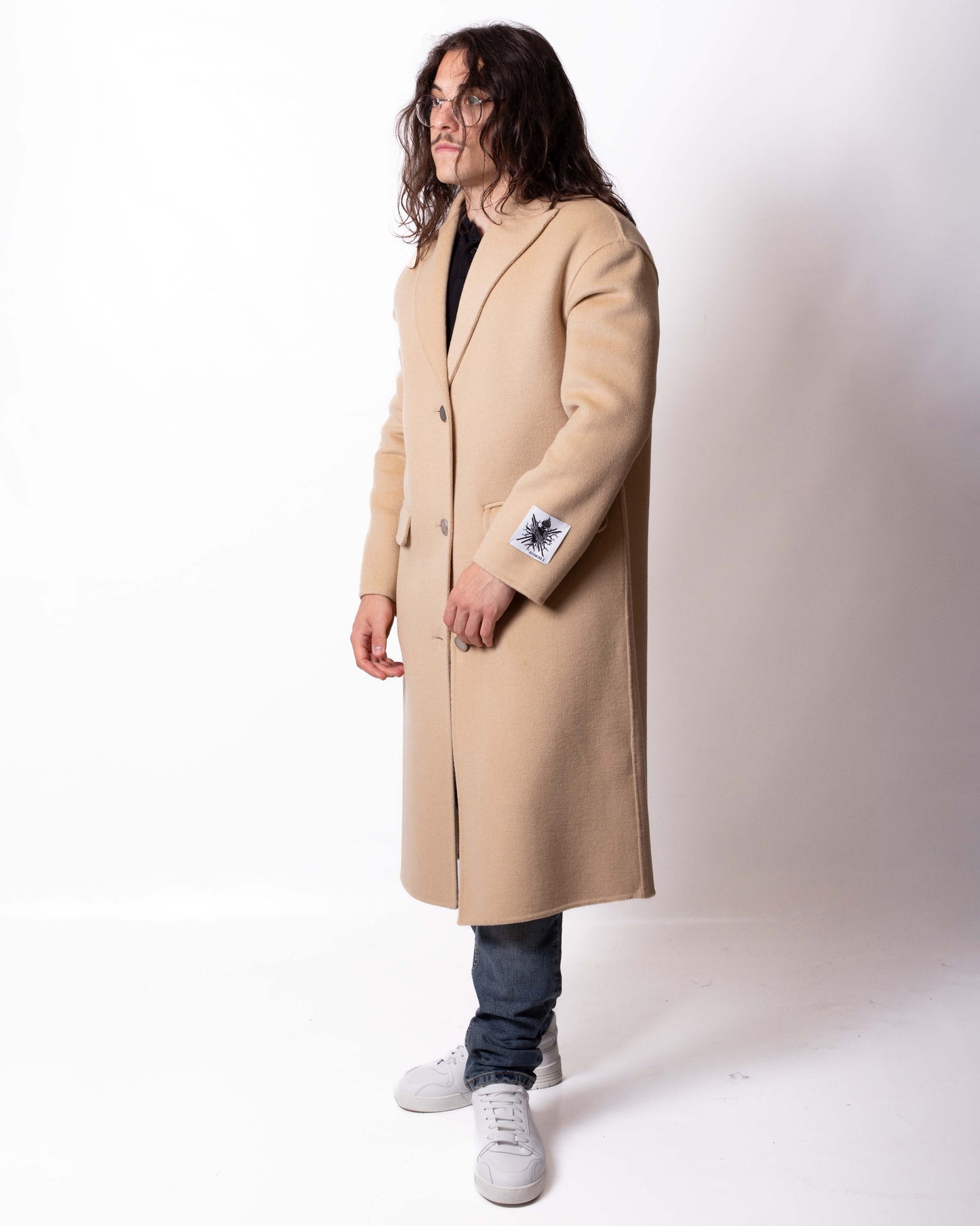 Cappotto Richmond X in misto lana con etichetta e patch donna