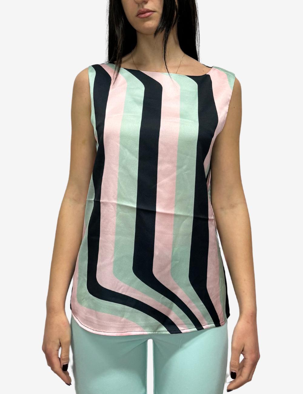 Top Silvian Heach con stampa "stripes" donna