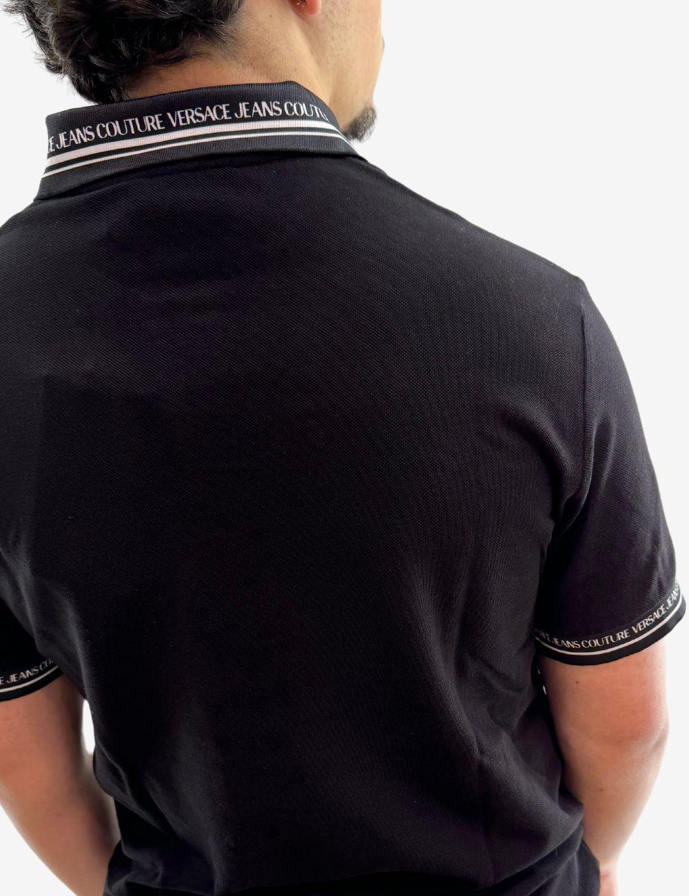 Polo Versace Jeans Couture con logo ricamato uomo