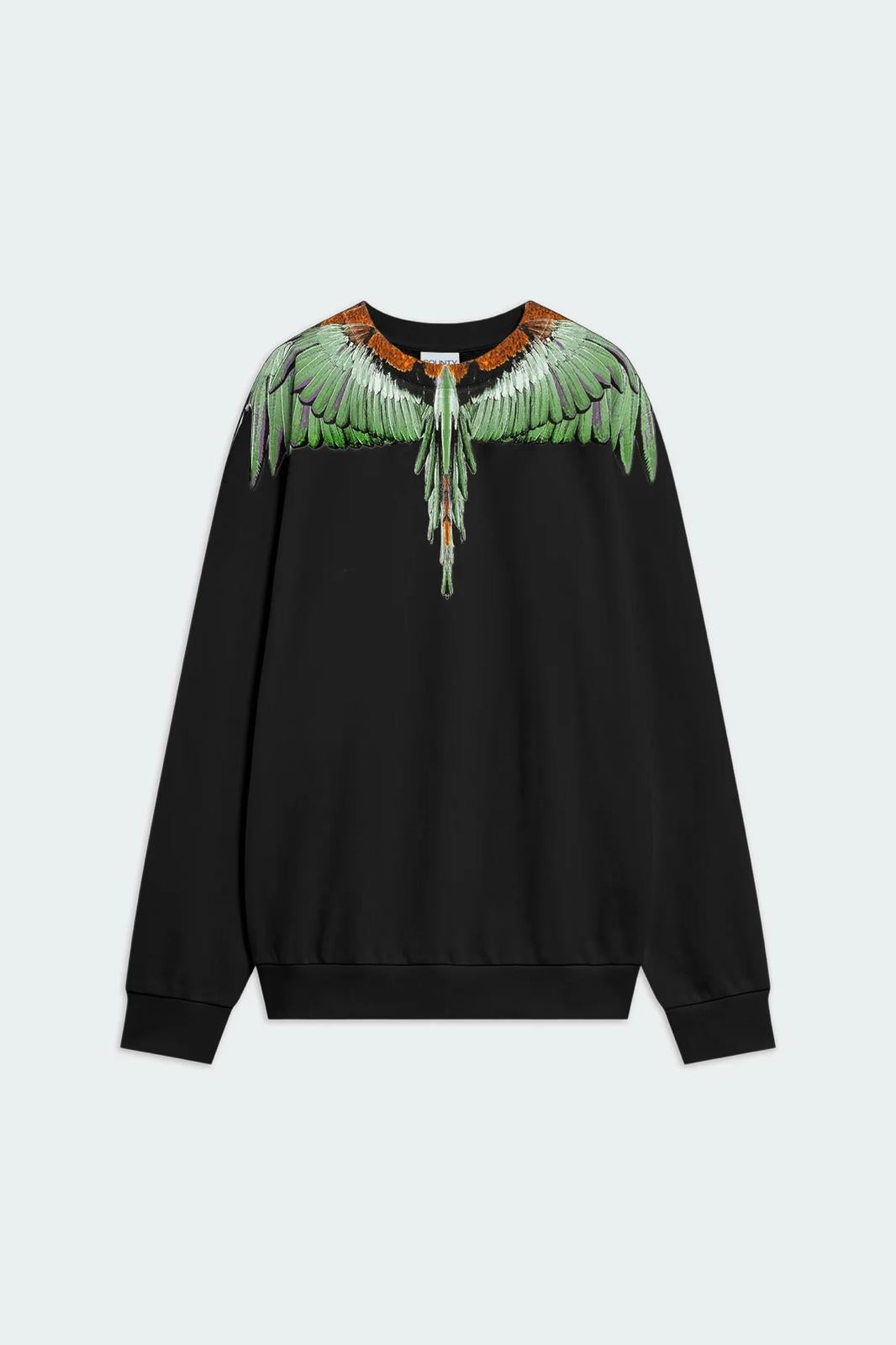 Felpa Marcelo Burlon girocollo "Black Wings" uomo