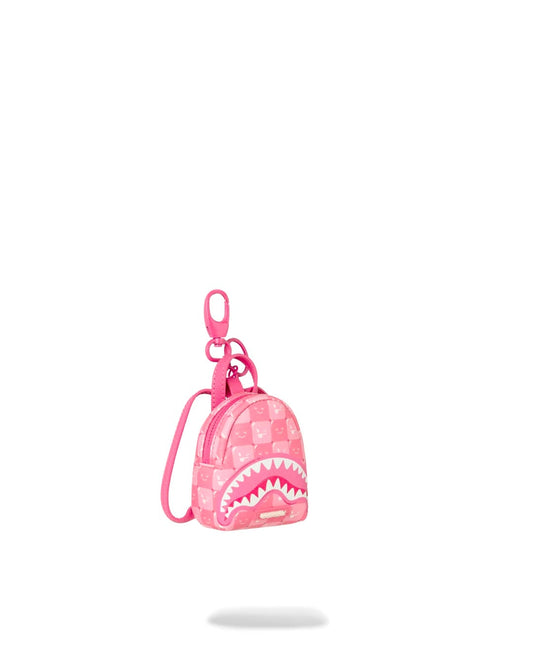 Portachiavi Sprayground fucsia PINK NEW CHECK FACES BACKPACK KEYCHAIN