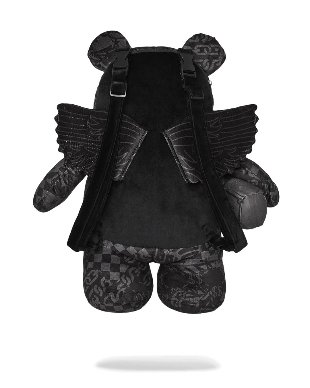 Zaino Sprayground orsetto nero 3AM Check Tedd Beary Moneybear Backpack