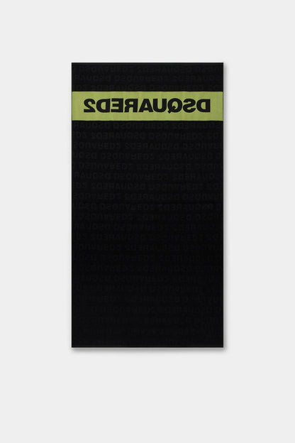Telo mare Dsquared2 in spugna con logo all-over