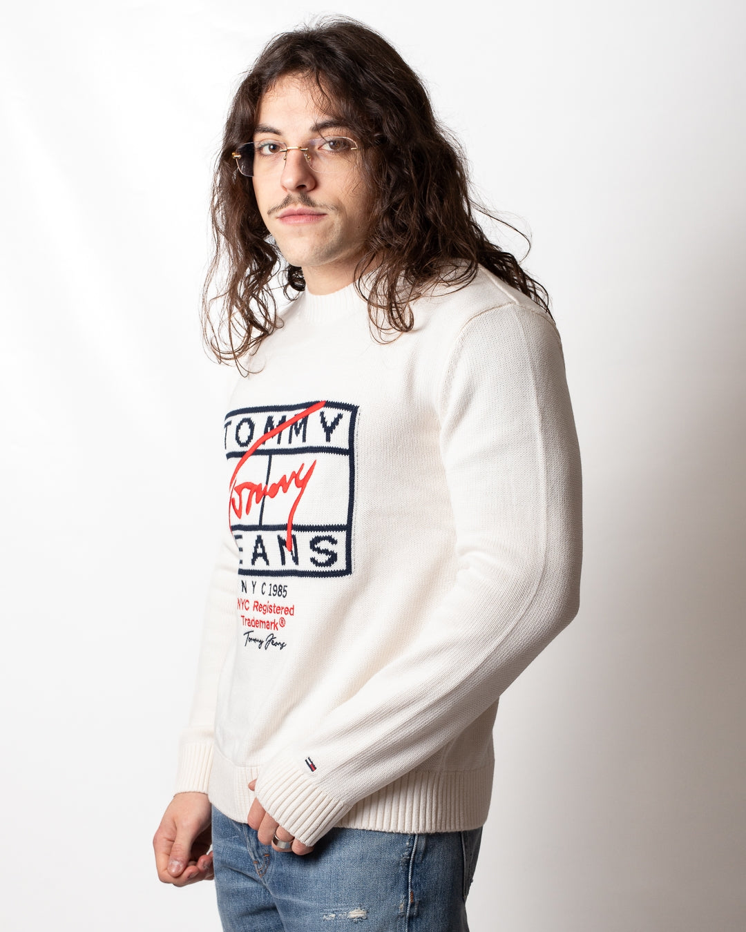 Maglia Tommy Jeans girocollo "Signature" uomo