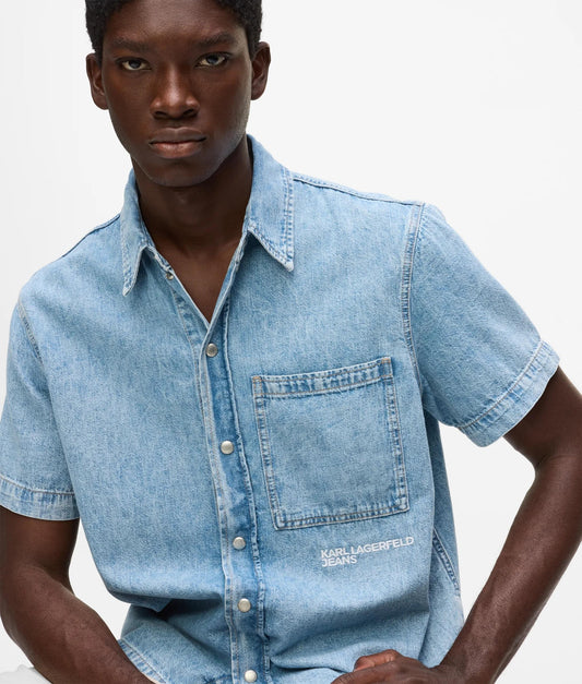 Camicia Karl Lagerfeld Jeans regular in jeans uomo
