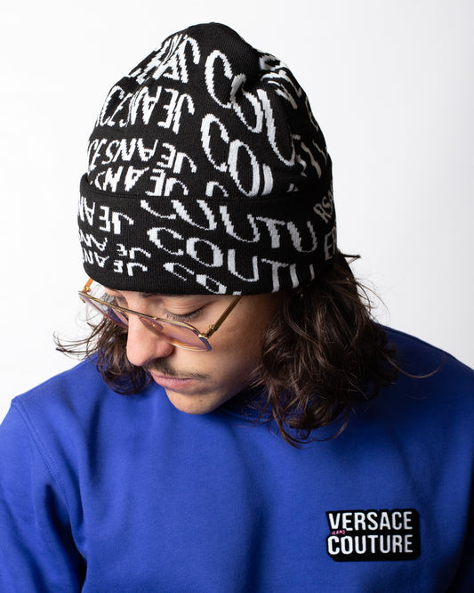 Berretto Versace Jeans Couture con logo all-over