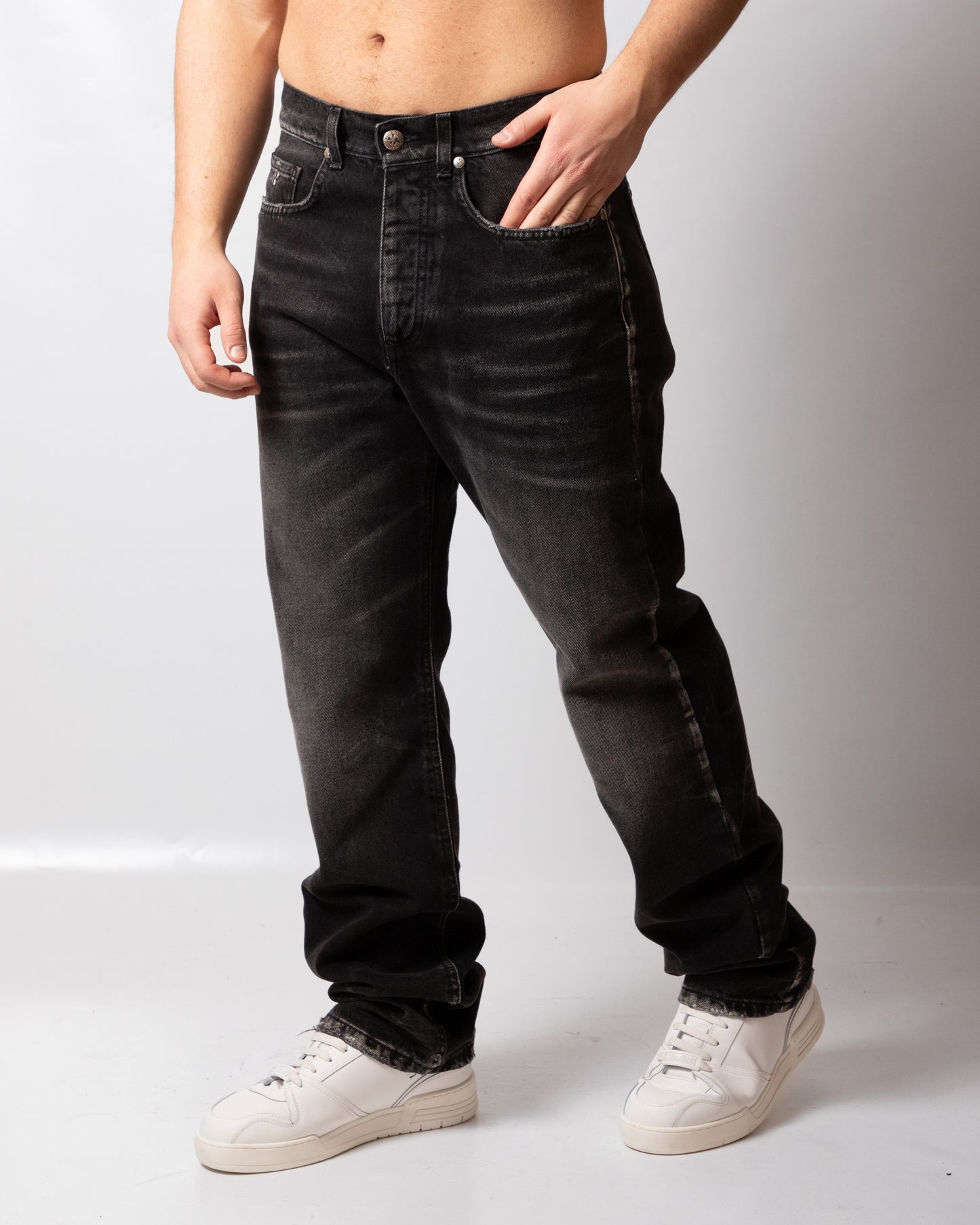 Jeans John Richmond wide leg uomo