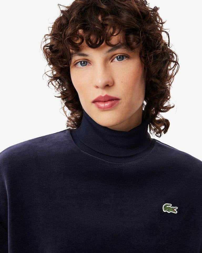 Maglia Lacoste in ciniglia con logo ricamato