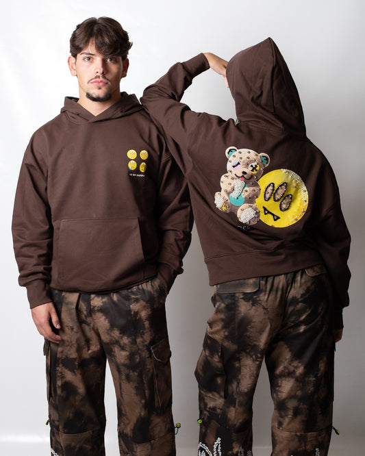 Felpa Barrow "Emoji" con cappuccio, strass e perline