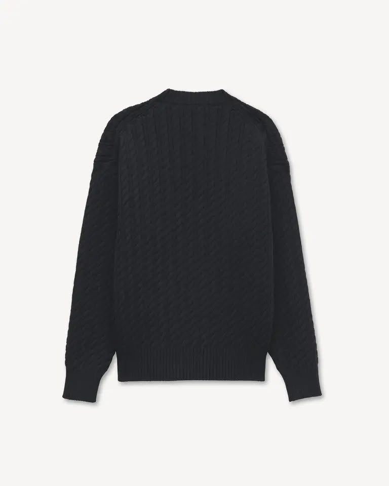 Maglia Kenzo Paris cable knit con logo ricamato