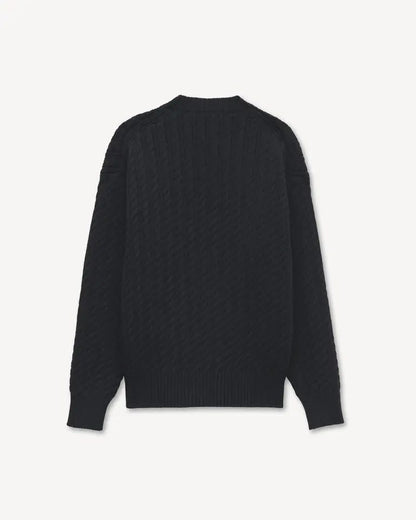 Maglia Kenzo Paris cable knit con logo ricamato