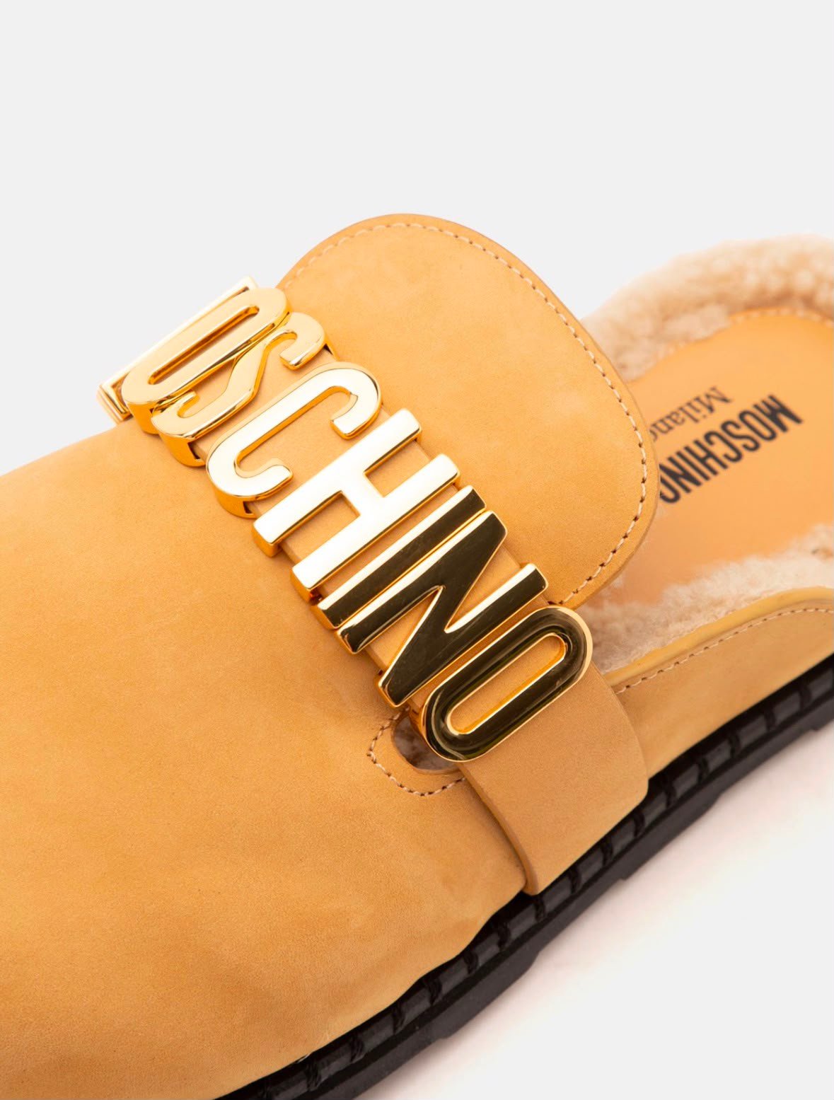 Sandalo Moschino in pelle con logo "Moschino"