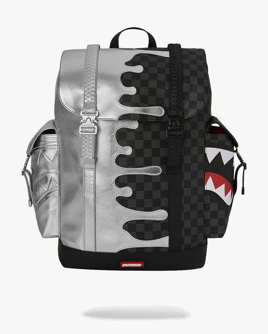 Zaino Sprayground nero SILVER SIDE DRIP BLACK CHECK MONTE CARLO