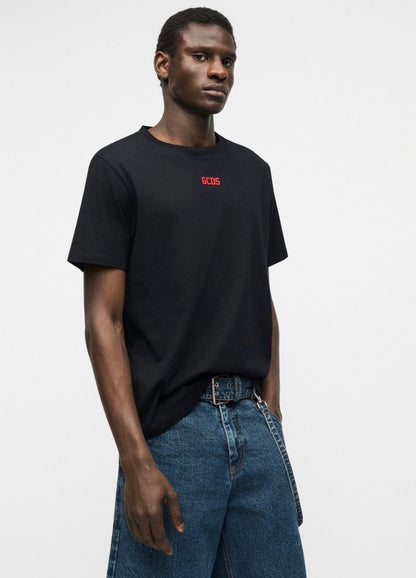 T-Shirt GCDS con mini logo rosso