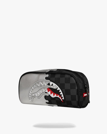 Pochette Sprayground nero SILVER SIDE DRIP BLACK CHECK PENCIL POUCH