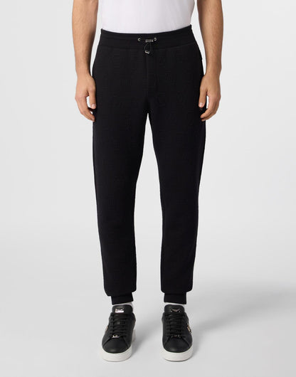 Pantalone Philipp Plein Jacquard Monogram con patch logo