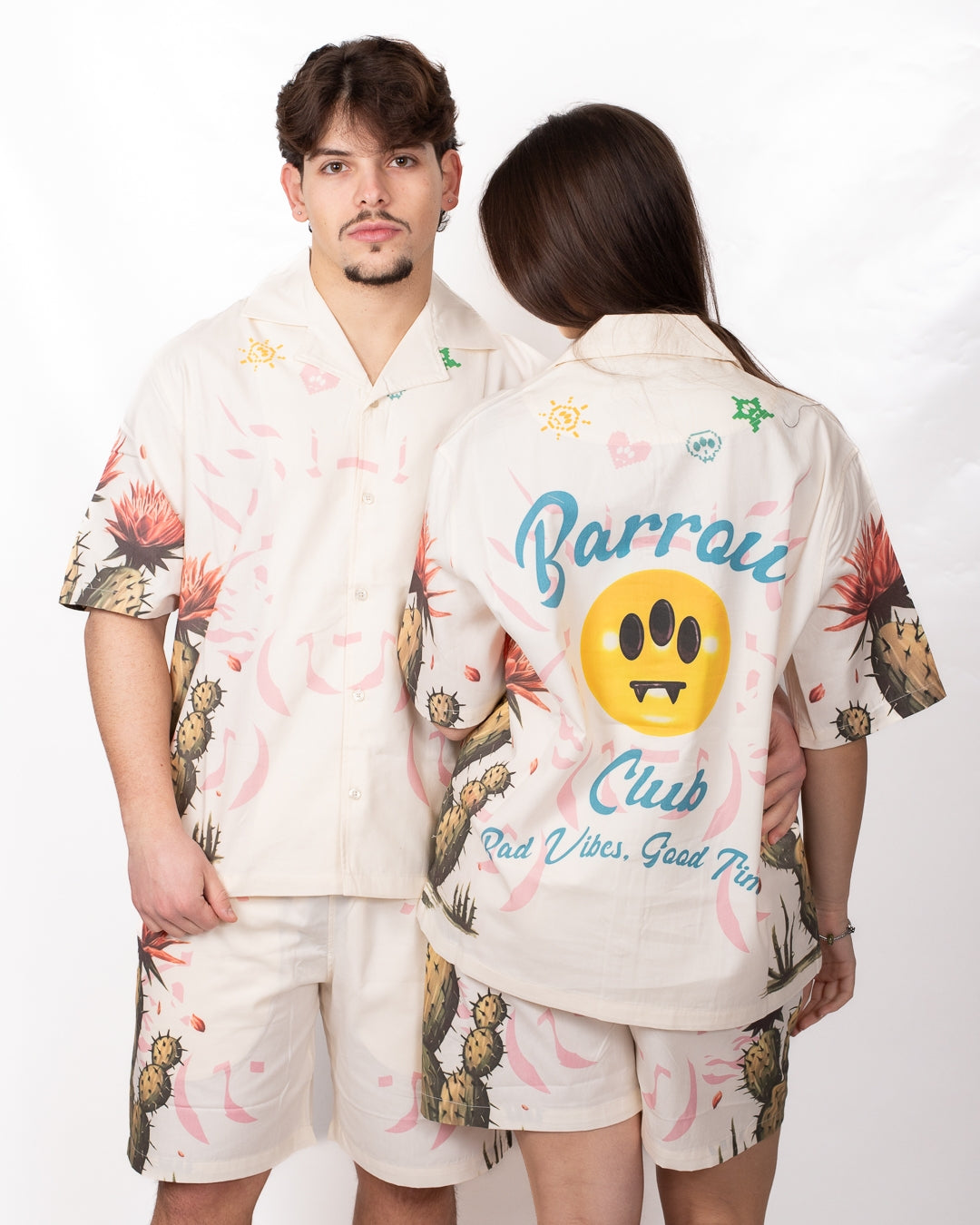 Camicia Barrow "Bad Vibes, Good Times"