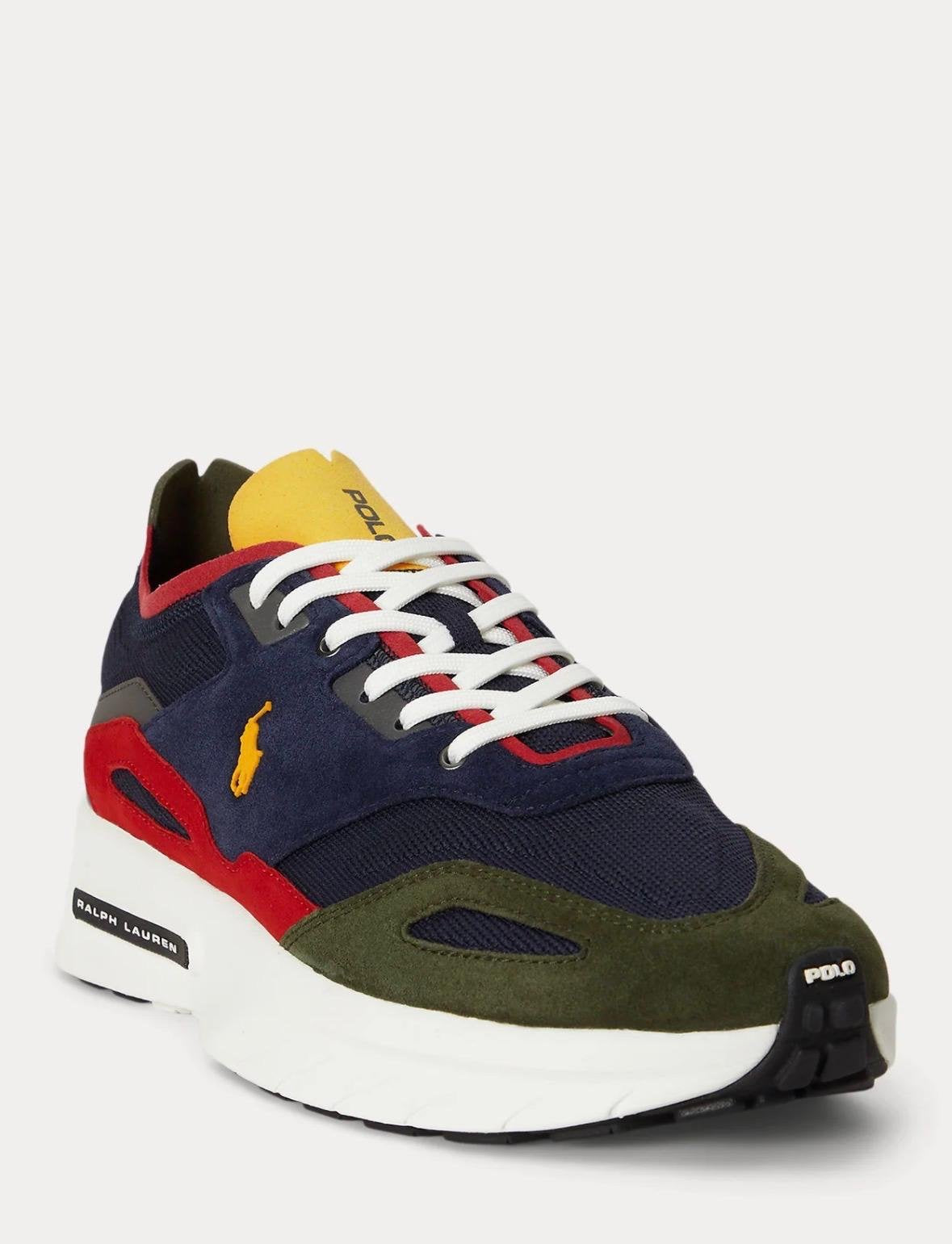 Sneaker Polo Ralph Lauren Boerum in maglia e camoscio