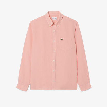 Camicia Lacoste regular in lino uomo