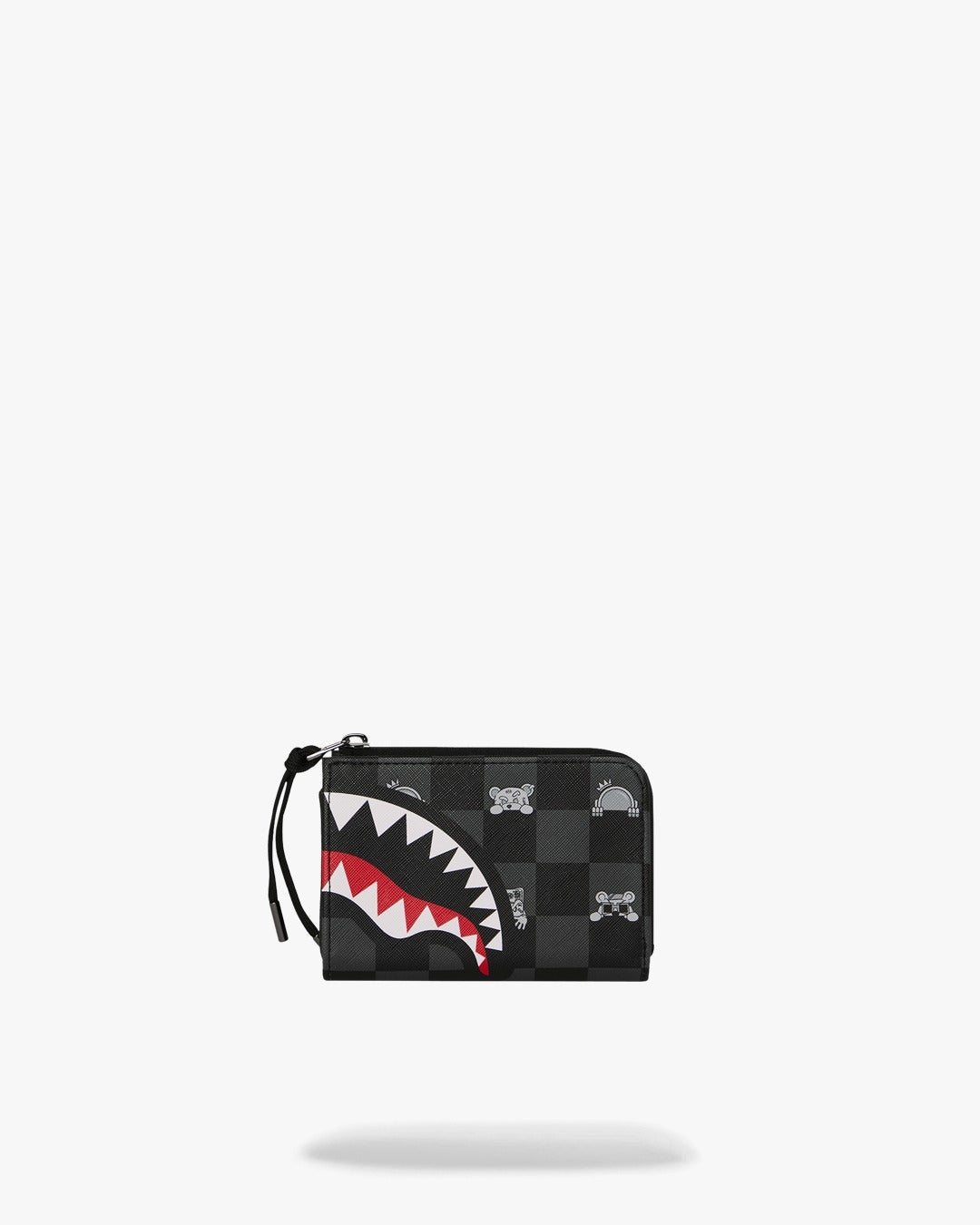 Portafoglio Sprayground nero GRAY PEEKING CHARACTER CHECK WALLET