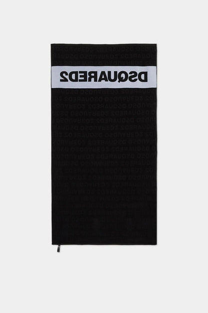 Telo mare Dsquared2 in spugna con logo all-over
