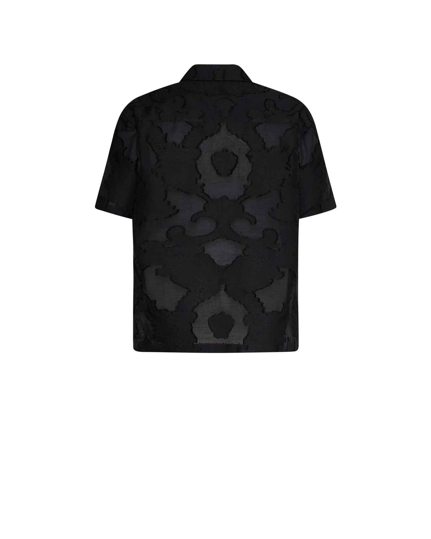 Camicia John Richmond manica corta con ricami e trasparenze 