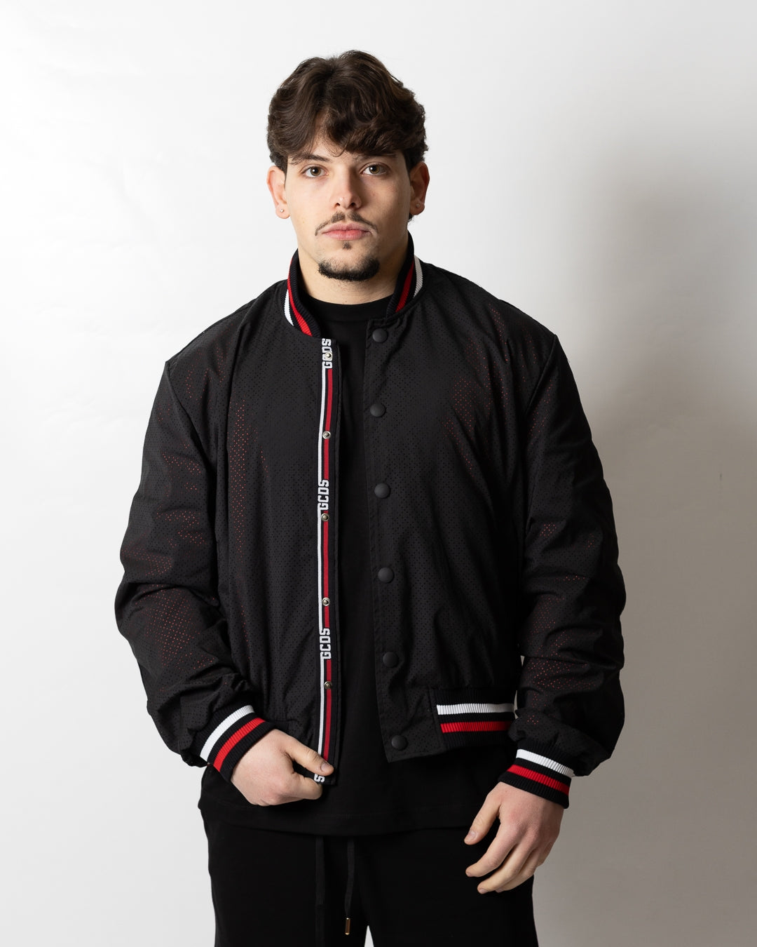 Giubbotto GCDS Essentials bomber "Logo Tape" uomo