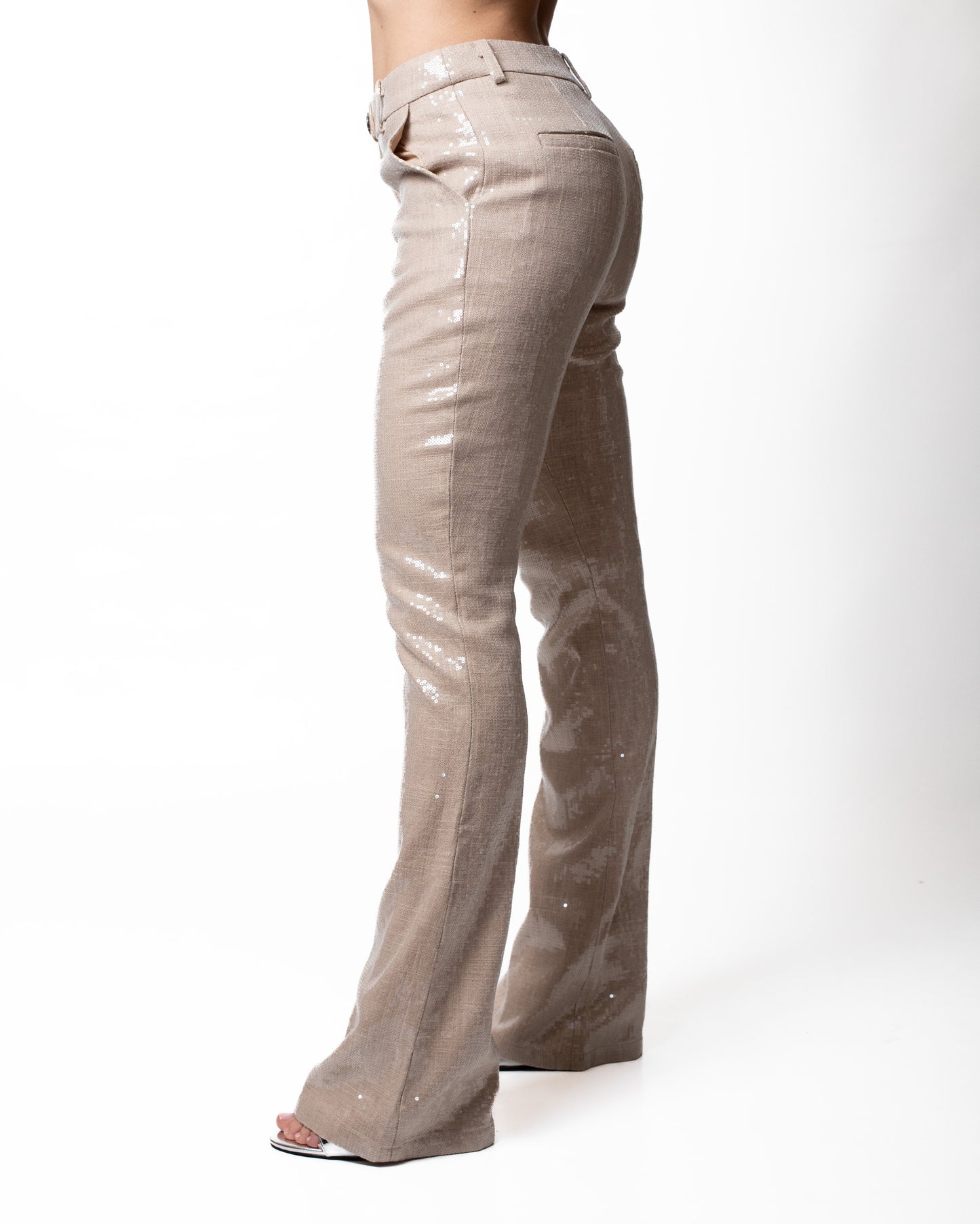 Pantalone Silvian Heach a zampa paillettato donna