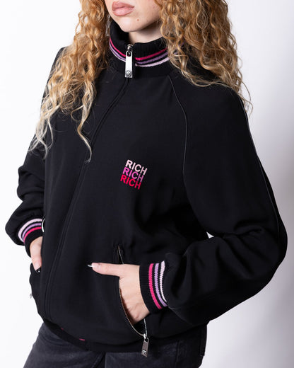 Felpa John Richmond full zip girocollo con logo color full