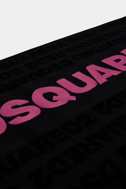 Telo mare Dsquared2 in spugna con logo all-over