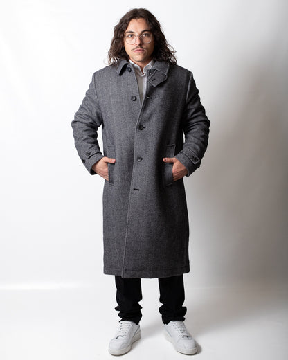 Cappotto Calvin Klein monopetto in misto lana uomo