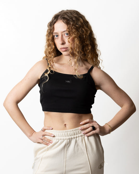 Top Calvin Klein in costina cropped donna