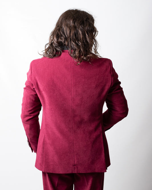 Giacca blazer Daniele Alessandrini doppiopetto in suede uomo