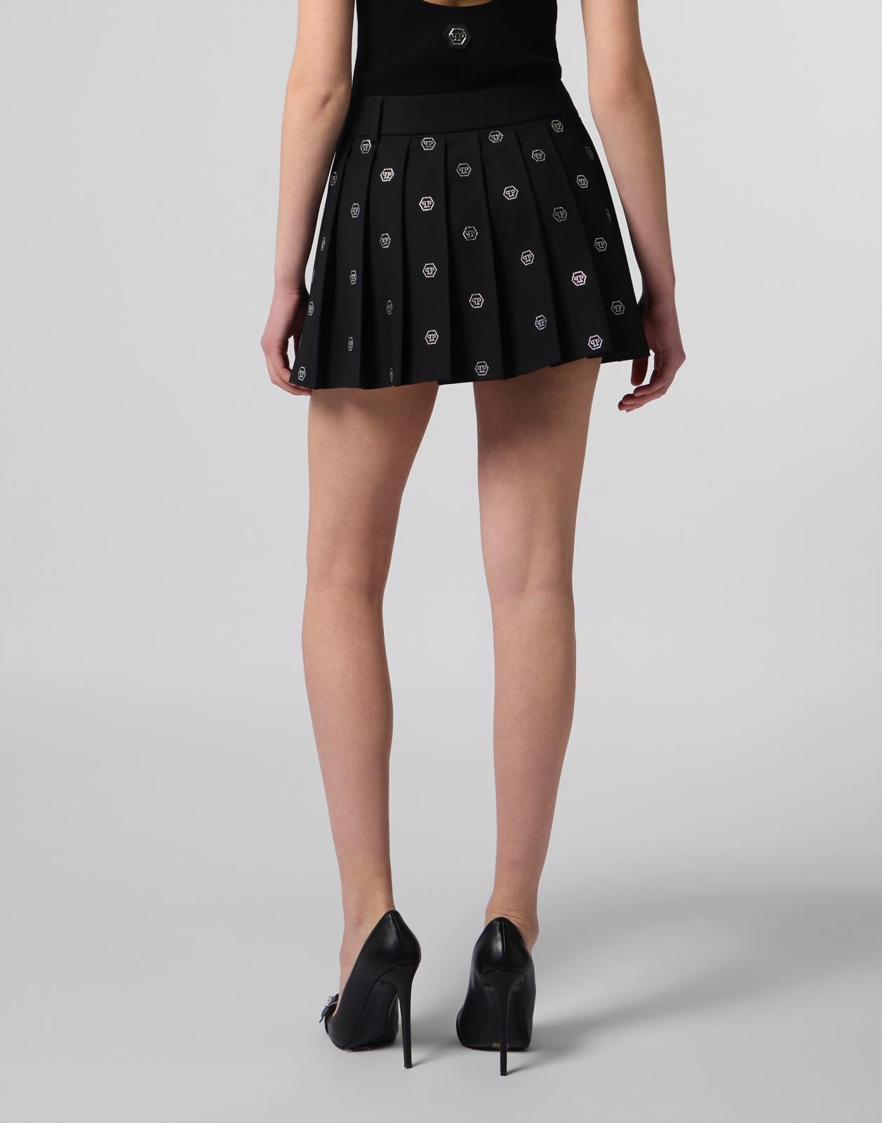 Gonna Philipp Plein "Monogram strass" donna
