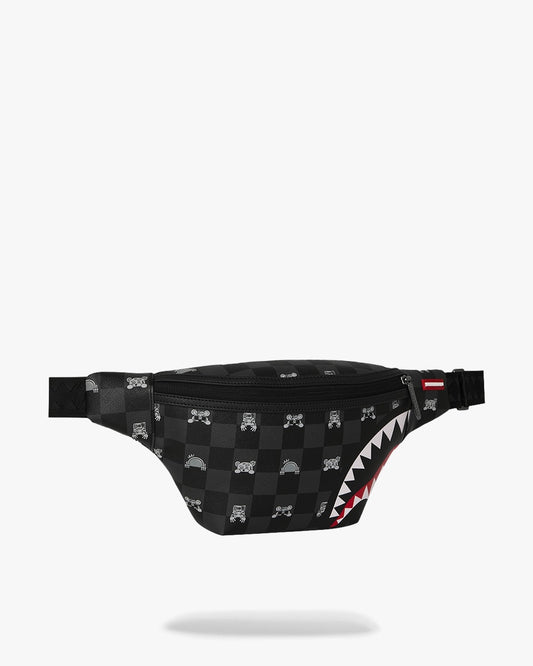 Marsupio Sprayground nero GRAY PEEKING CHARACTER CHECK SAVVY CROSSBODY