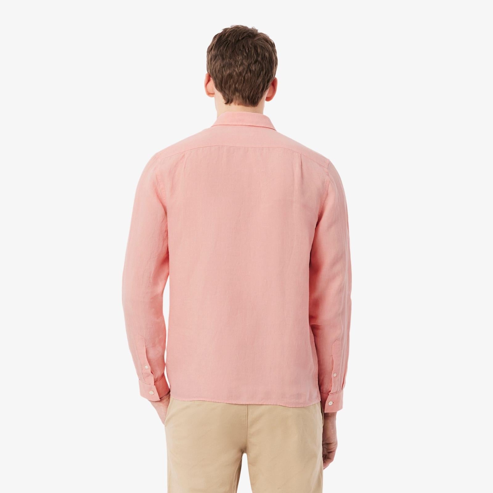Camicia Lacoste regular in lino uomo