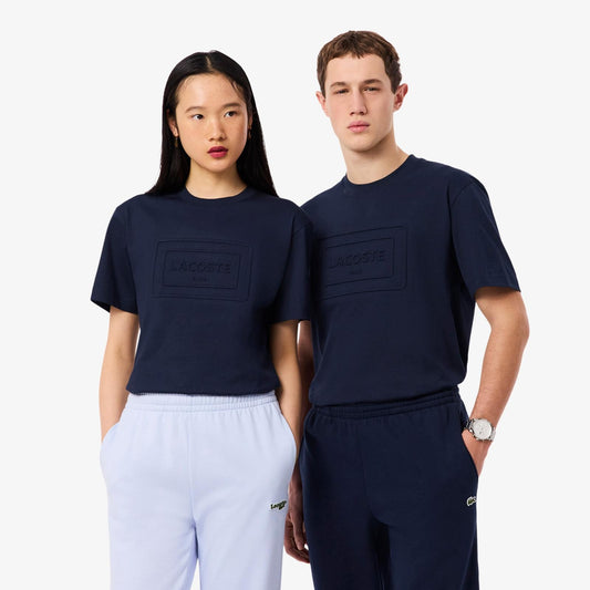 T-Shirt Lacoste classic con logo in rilievo uomo