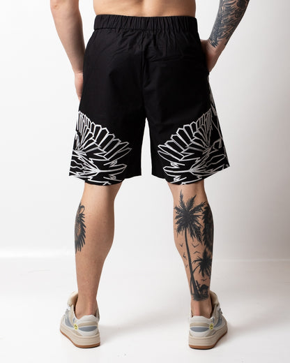 Bermuda Marcelo Burlon in popeline "Icon Wings" uomo